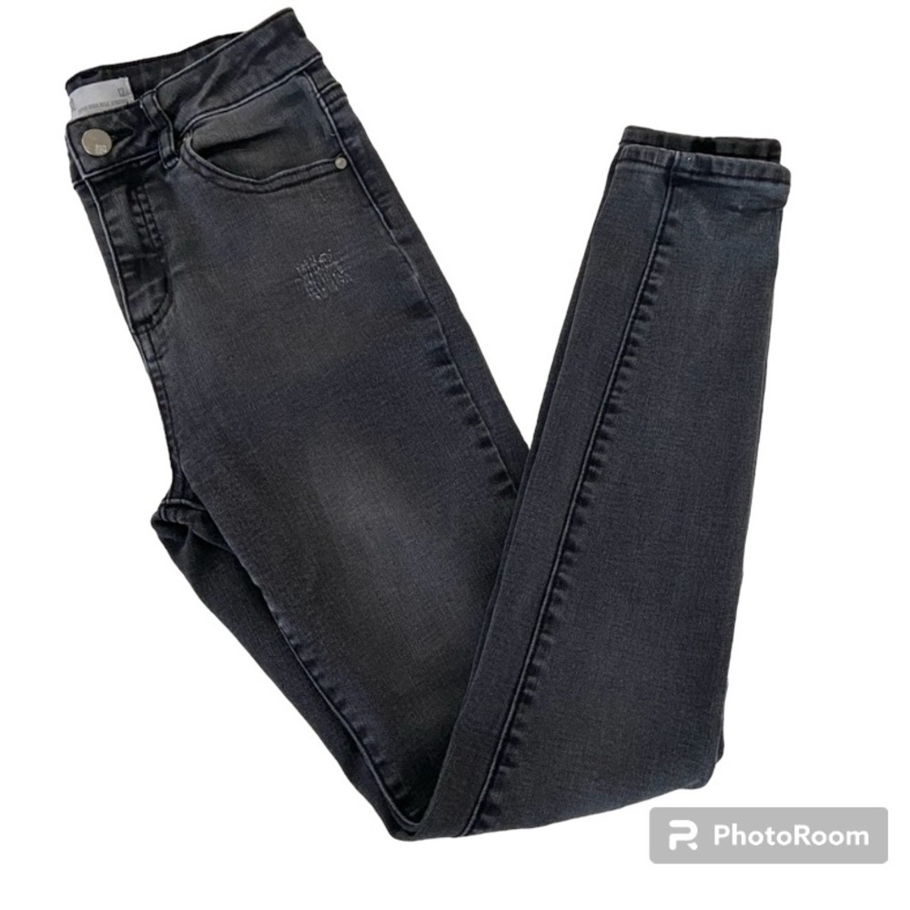 RSQ GIRLS SUPER HIGH RISE JEGGINGS IN WASHED BLACK SIZE 12
